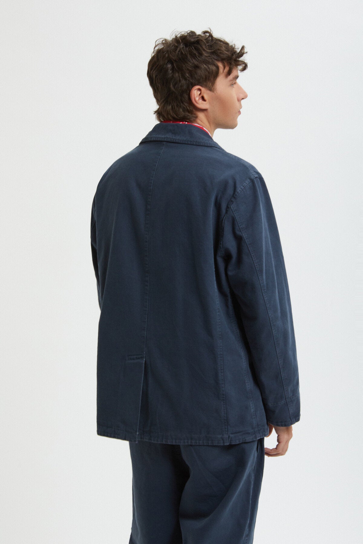 極美品　バラクータ　Pコート ダブル　アンゴラ　キルティング　銀ボタン　L 紺 Men's Coats | Baracuta