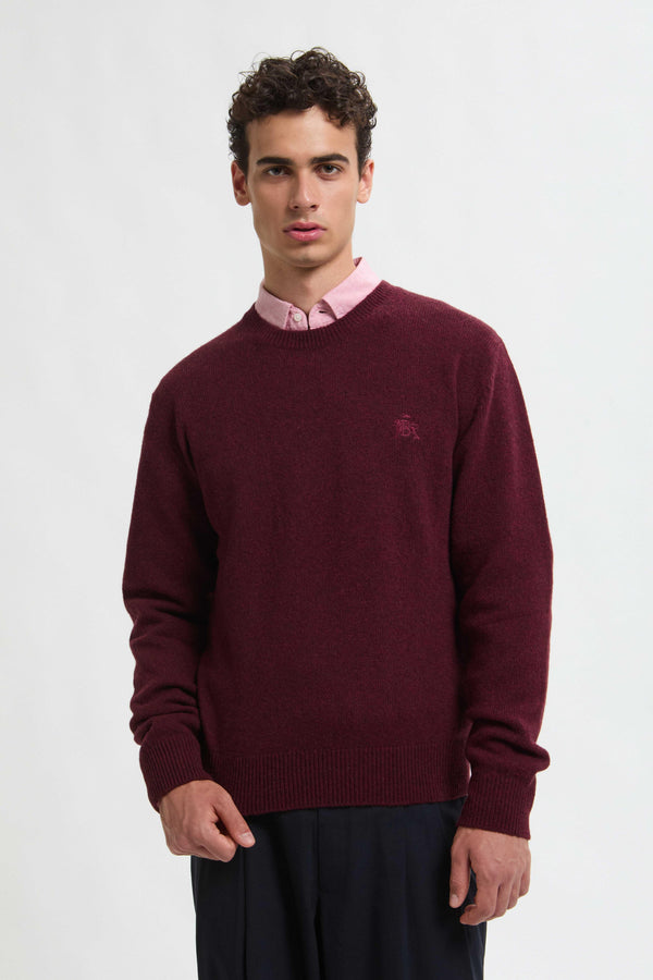Pull col ras du cou en laine Shetland