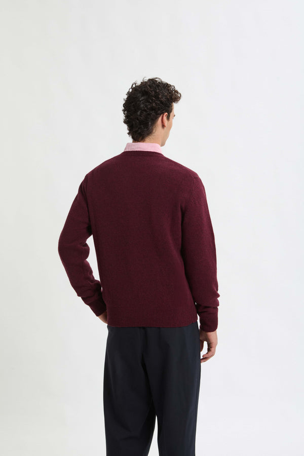 Pull col ras du cou en laine Shetland