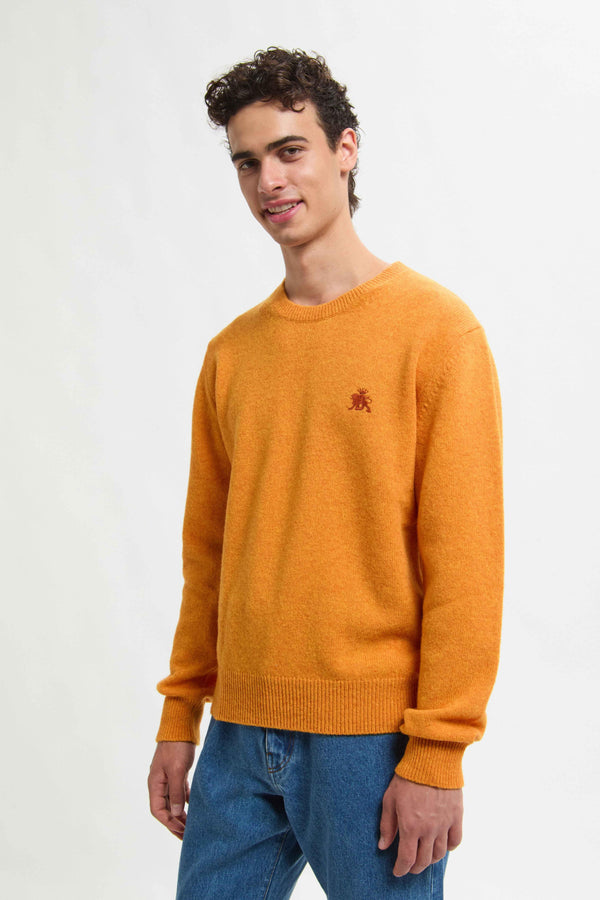 Pull col ras du cou en laine Shetland