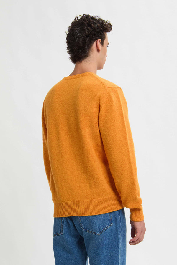 Pull col ras du cou en laine Shetland
