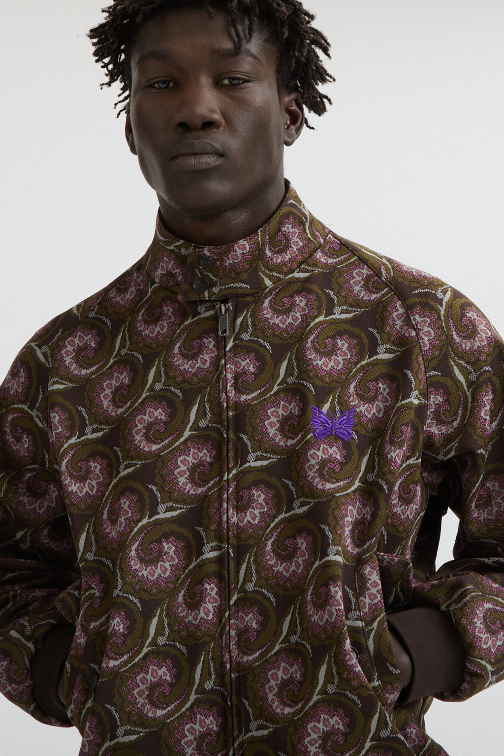 セール特価 Needles Baracuta | Brown Dark Jacquard G9 ブルゾン